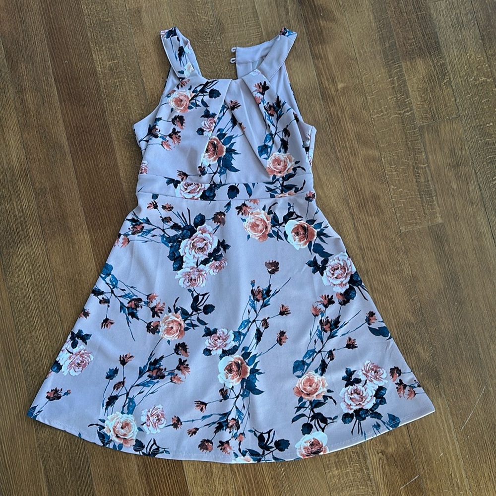 Nickie Lew Size 14 Girls Floral Pink Dress.